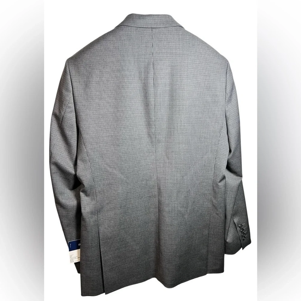 Stafford‎ NWT Signature Sport Coat size 42 Navy/Gray  Houndstooth w/Pockets
